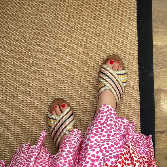 Diane con Furstenberg Cindy Slide Sandals, Ivory Multi, 39 - Picture 8 of 16